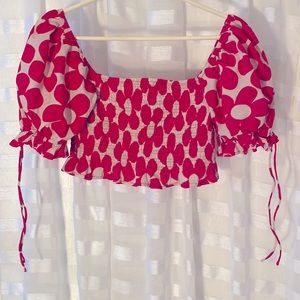 Polka Dot Girlie Crop Top M